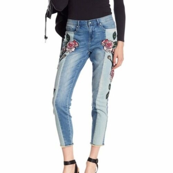 William Rast Denim - WILLIAM RAST Skinny Embroidered Ankle Jeans